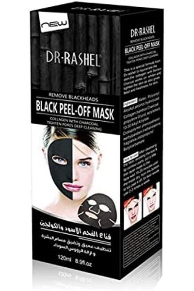 DR.RASHEL Dr. Rashel Black Head Remover and Black Peel Off Mask With Collagen and Bamboo Charcoal for Face