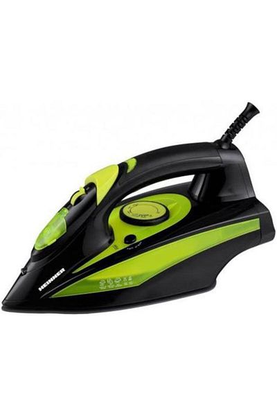 Heinner Fier de calcat Heinner XI-6060-GR, Talpa ceramica, 2400W (Negru-Verde)