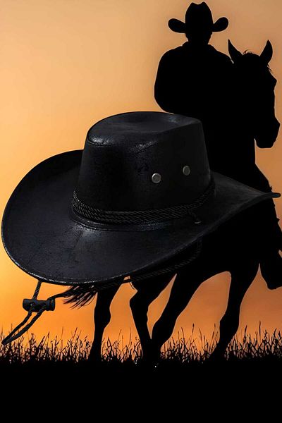 Mood Agenda Unisex Vegan Leather Cowboy Hat