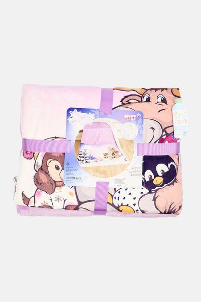 NİCİ Plush Cosy Winter Blanket 14 X 1cm, Purple