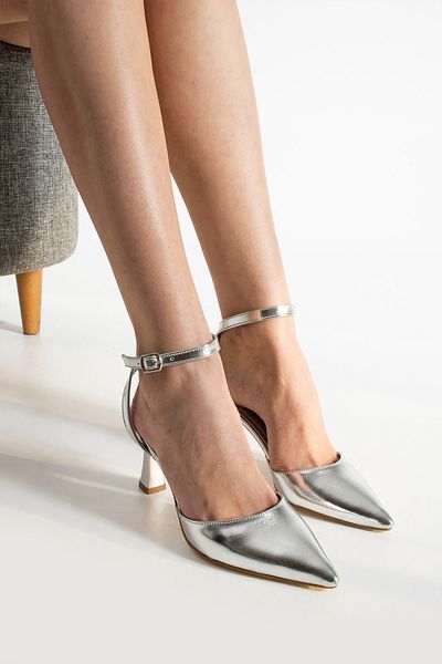 HVZ Exclusive Silver Women's Heeled Shoes (7cm)
