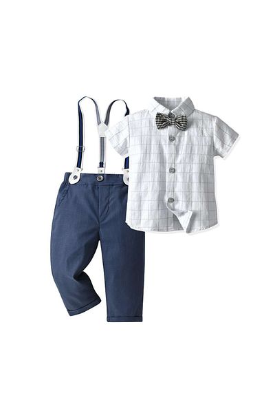 nannie Elegant Blue Casian Boys Costume Set - 3-4 Years