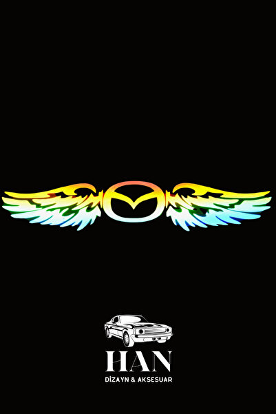 Home MAZDA Uyumlu Hologram Kanat Logo Sticker Çıkartma Oto Aksesuar Araba