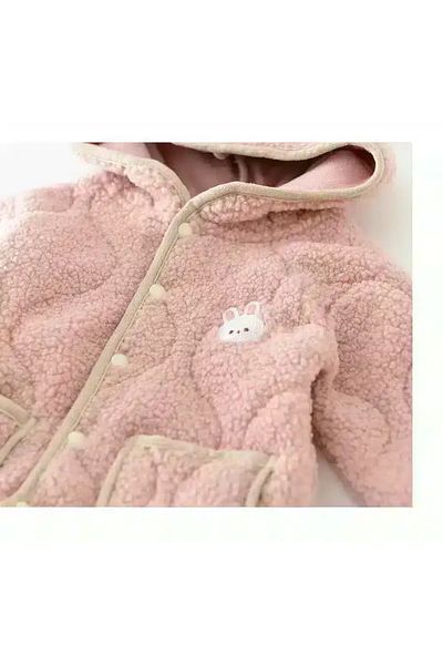 nannie Girls' Pink Fluffy Jumpsuit Sabrina - 18-24 months