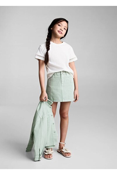 MANGO Kids Kısa denim etek