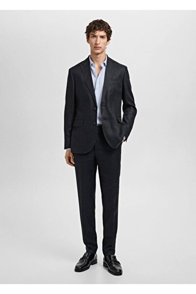 MANGO Man Αμερικανικό κοστούμι 100% λινό slim fit