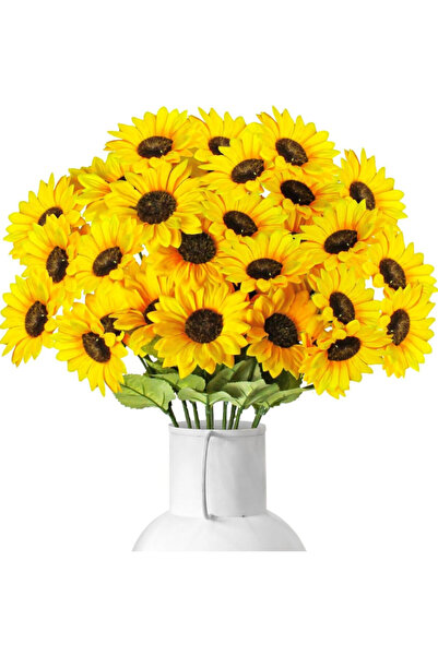 MD Aspiz Flowers 4 قطع من باقة الشمسية الاصطناعية الفاخرة مكونة من 5 قطع (بدو...