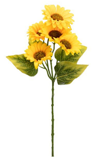 MD Aspiz Flowers 3 изкуствени луксозни букета от слънчогледи (5 броя) (БЕЗ СЪД) Аранжиран лунен букет Голям венец от маргаритки Букет за булката