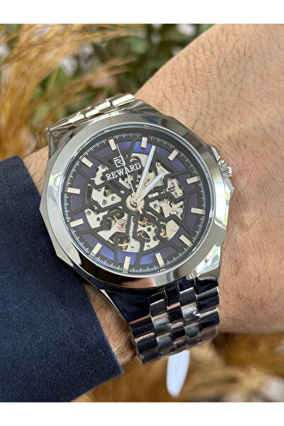 Reward Original 3 Atm Waterproof Silver Color Steel Cord Men Wristwatch