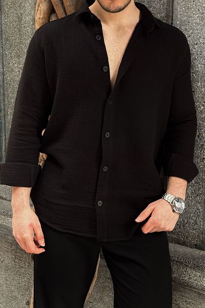 Livio Ferri Ανδρικό βαμβακερό πουκάμισο Tap Oversize