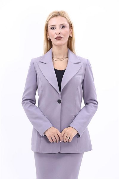 ÖNDER ÖZSOY Marime Plus - Jachetă clasică cu guler-Antracit