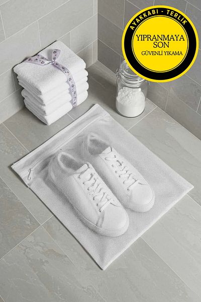 Paris Home Shoe Washing Net Bag 35X40 cm - Slippers Shoe Washing Net