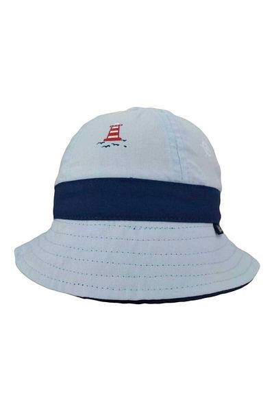 Aware Time Kitti 0-12 Months Men's Lighthouse Printed Baby & Kids Summer Fedora Hat