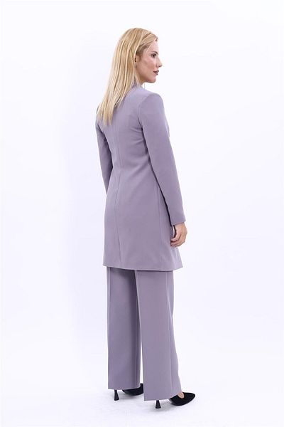 ÖNDER ÖZSOY Plus Size - Women's Jacket Helen& Wide Leg Pants Set-Anthracite
