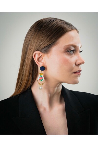 Onde Dell Mare El Yapımı Tasarım Küpe Roma