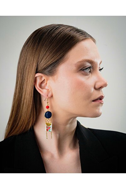 Onde Dell Mare El Yapımı Tasarım Küpe Regina