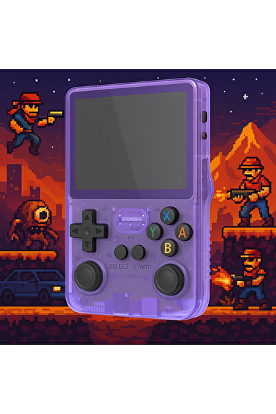 Fillikutum Retro R36S Mini Oyun Konsol 3.5” IPS Ekran, Linux OS, 64GB TF Kart ve 15000 Oyun Retro PS1, PSP, N64