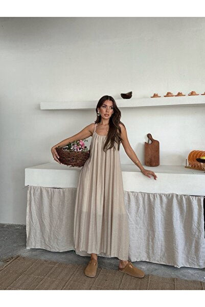 AÈC PRIVÈ Women's New Season Summer Long Cotton Fabric Dress