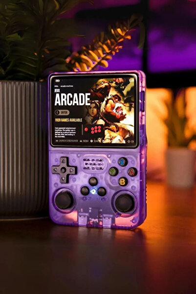Yellowtech R36S Amoled Ekran 3.5 Inç Ekran Retro Handheld Video Oyunu Konsolu...