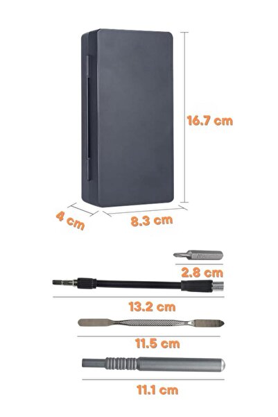 DepoMega 91 Parça Bilgisayar Gözlük Saat Telefon Elektronik Tamir Tornavida Seti Özel Katlanır Kutulu