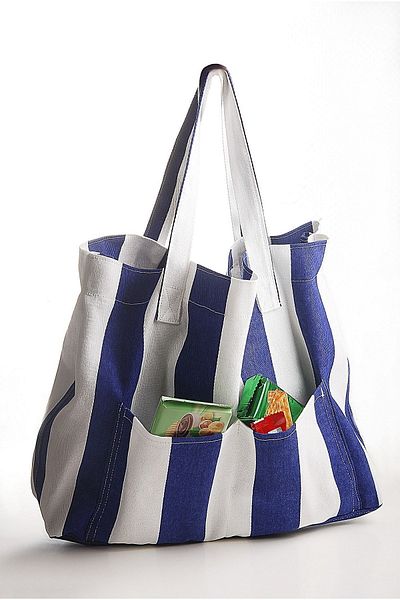 Hedwig Design Geantă de plajă cu 2 buzunare pentru femei / geantă de pânză casual