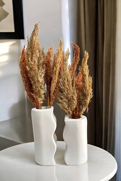 Paradise Work Διακοσμητικό κεραμικό βάζο με φιγούρες κυμάτων, σετ 2 τεμαχίων