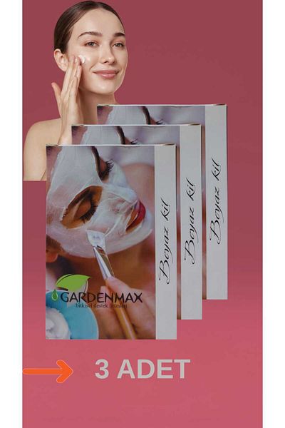 Gardenmax Natural Clay 100% Natural Face Mask Clay Powder 200Gr. 3 Pieces