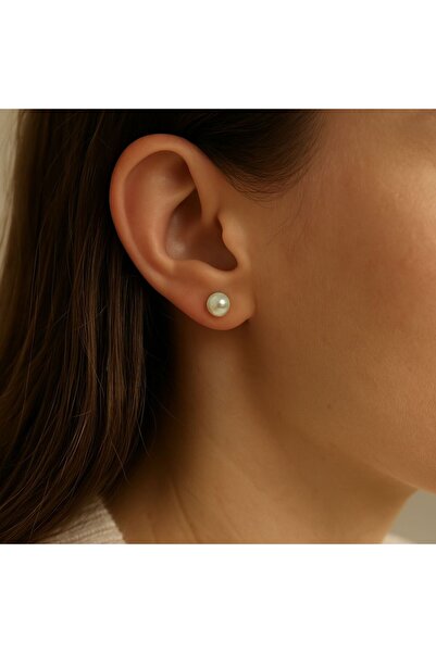 DURAN TAKI TASARIM Hakiki İnci Gümüş Küpe