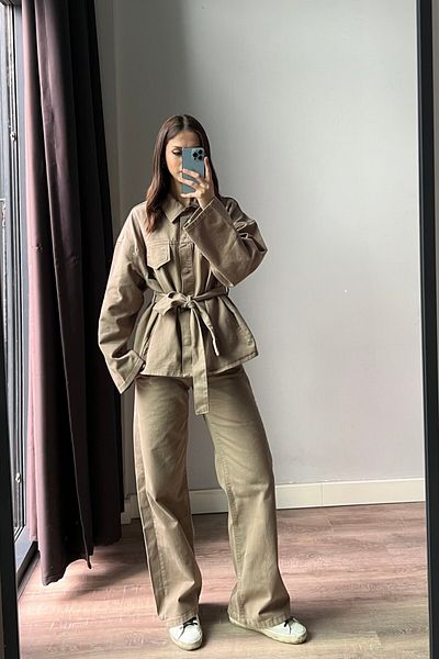 Hello Denim Suit with Belt