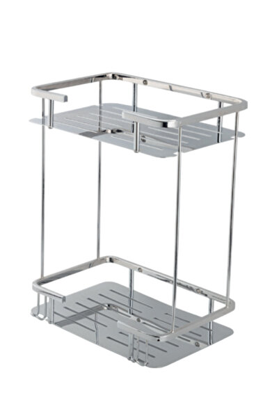 ÇELİK BANYO Paslanmaz Pirinç Lidya İkili 15x22cm Sabunluk Şampuanlık Ve Köşe ...