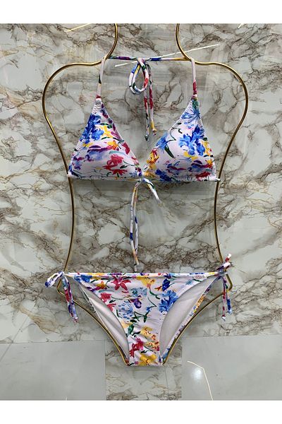 XORVİO Set de bikini triunghi cu șnur elegant, cu lycra elastică, cu șnur și gât pentru femei, sezon nou