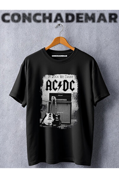 Vordevia AC / DC In Rock Verujemo Baskılı Oversized majici