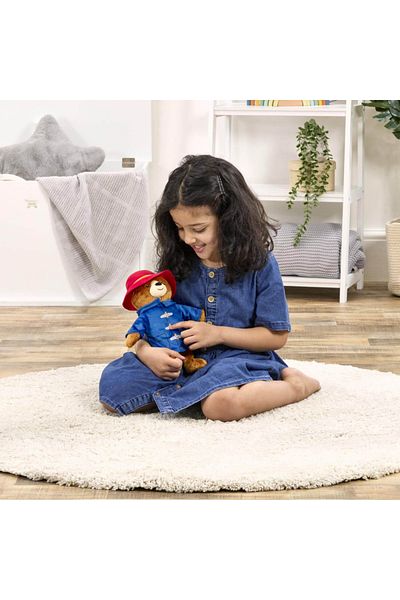 Rainbow Plush toy with sounds Paddington Bear in Peru, 22 cm (sitting)
