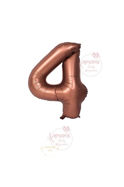 RÖNESANS PARTİ بالون فويل أرقام بني من عصر النهضة عمره 4 سنوات