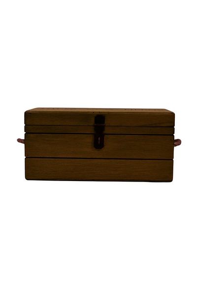 t tun's woods Logo Typebox Special for Companies (27X14X12Cm) Coffee, Padlock Gift