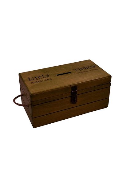 t tun's woods Logo Typebox Special for Companies (27X14X12Cm) Coffee, Padlock Gift