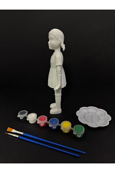 shop Squid Game Young Hee Doll Squid Game’in Ikonik Oyuncak Bebeği 3d Figür Boyama Seti-17 Cm