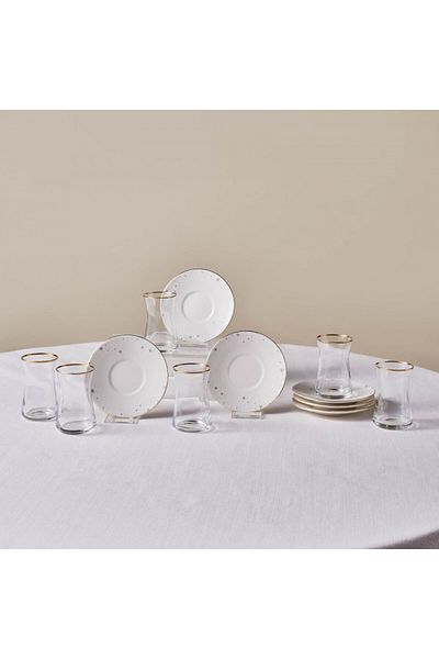 Karaca Fleur 12-Teiliges 6-Personen Tee-Set
