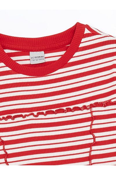 LC Waikiki Tricou Crop pentru fetiță cu gât crew