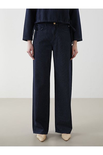 LC Waikiki Pantaloni de jeans pentru femei LCWK cu dungi Baggy Fit