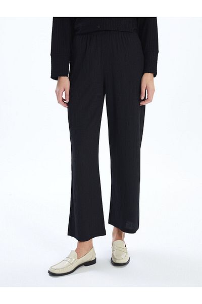 LC Waikiki Elastic Waist Textured Women's Trousers