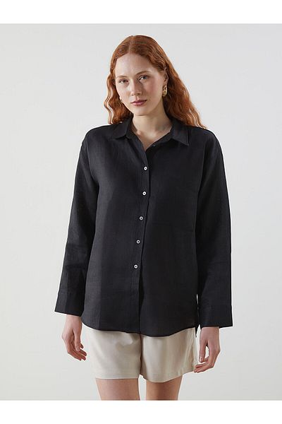 LC Waikiki Γυναικείο πουκάμισο Oversize από λινό
