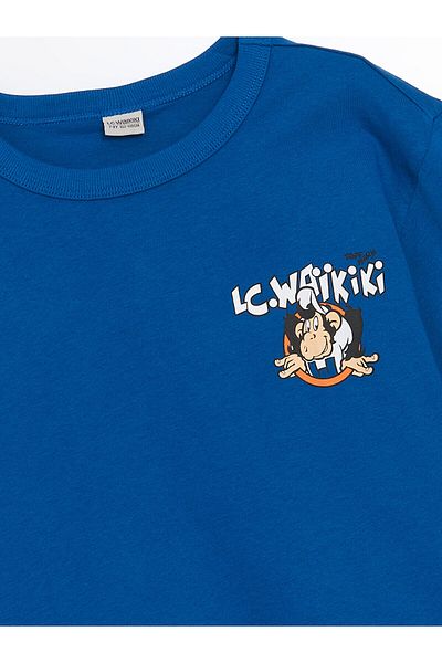 LC Waikiki Crew Neck Nostalgic Monkey Printed Boys T-Shirt