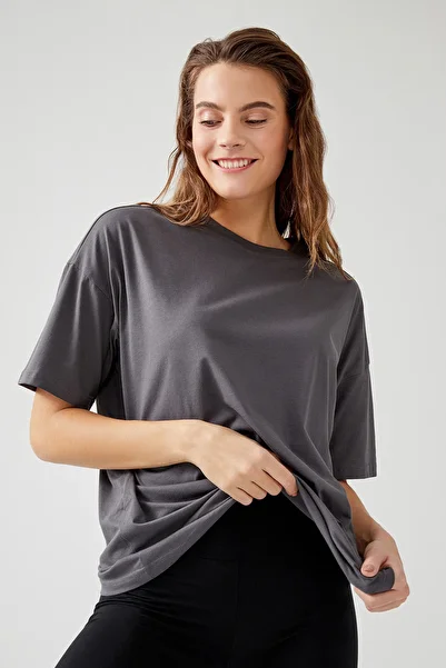 Boi Unisex Basic Master Ankle Black White Crew Neck Oversize T-Shirt