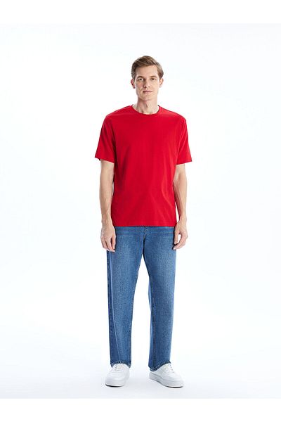 LC Waikiki Ανδρικό T-Shirt από βαμβακερό χτενισμένο λαιμό
