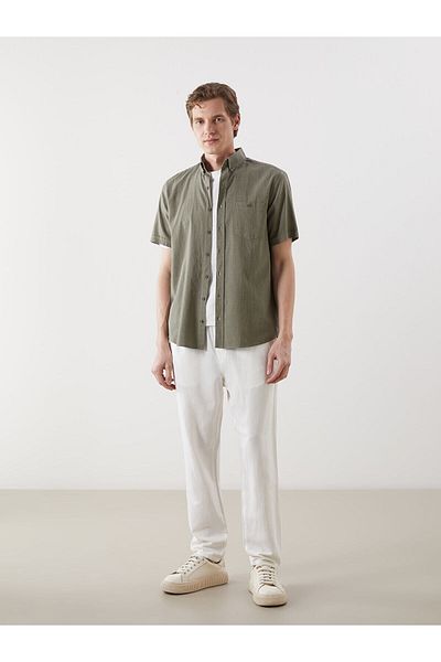 LC Waikiki Ανδρικό πουκάμισο Regular Fit Linen Blend