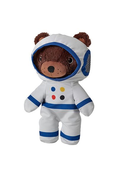 IKEA AFTONSPARV Soft toy with astronaut suit, bear, 28 cm
