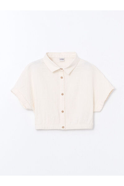 LC Waikiki LCW Kids Dokulu Kız Çocuk Crop Gömlek
