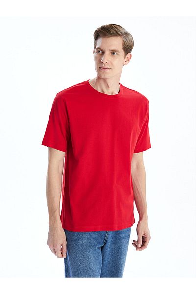 LC Waikiki Ανδρικό T-Shirt από βαμβακερό χτενισμένο λαιμό