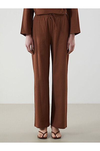 LC Waikiki Elastic Waist Textured Women's Trousers